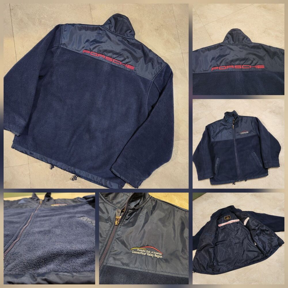 VTG Porsche Club Of America Connecticut Valley CT‎ Mens M Medium Fleece Jacket